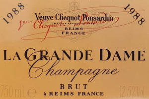 1988 Veuve Clicquot - La Grande Dame - 0,75 Liter (€ 300,- /l)