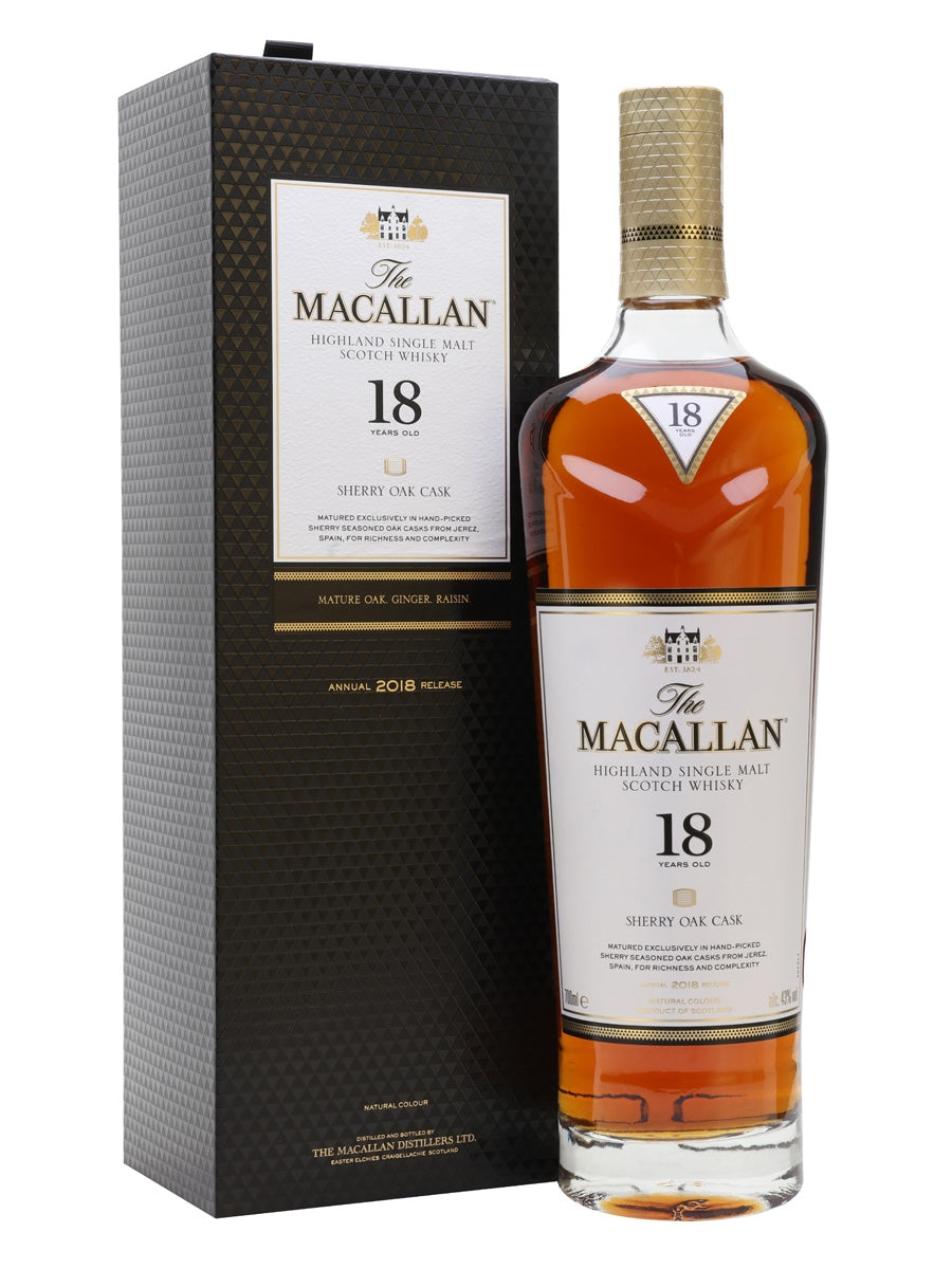 Macallan 18 Jahre - 2019 - Sherry Oak 0,7 Liter (€ 700 /l)