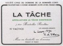 2002 La Tache Grand Cru  - Domaine de la Romanée Conti - 0,75 L (€ 9320,- /l)